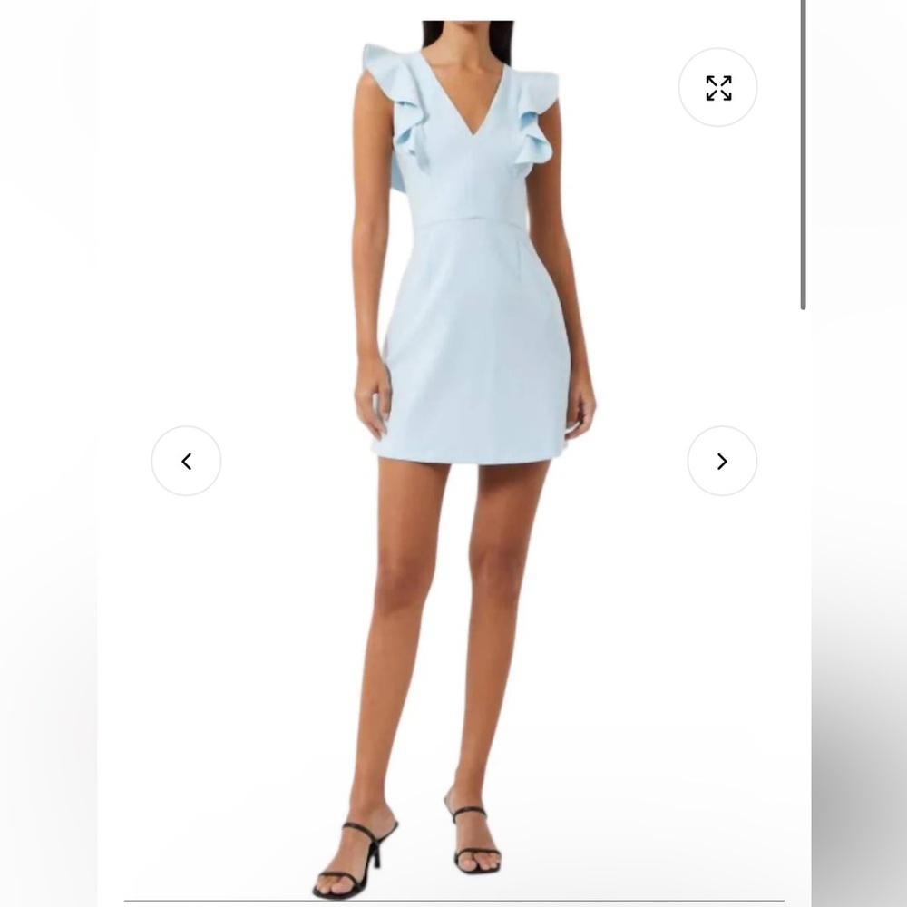 French Connection - Whisper Ruffle V Neck Dress